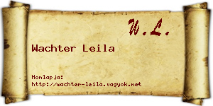 Wachter Leila névjegykártya